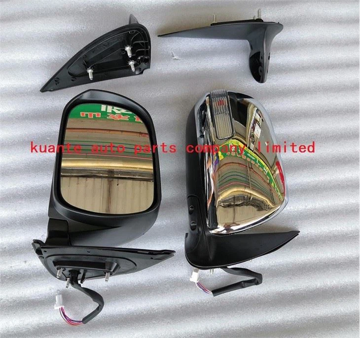 Chrome Hilux 2012 Drych Adain Drws Gyda Dangosydd